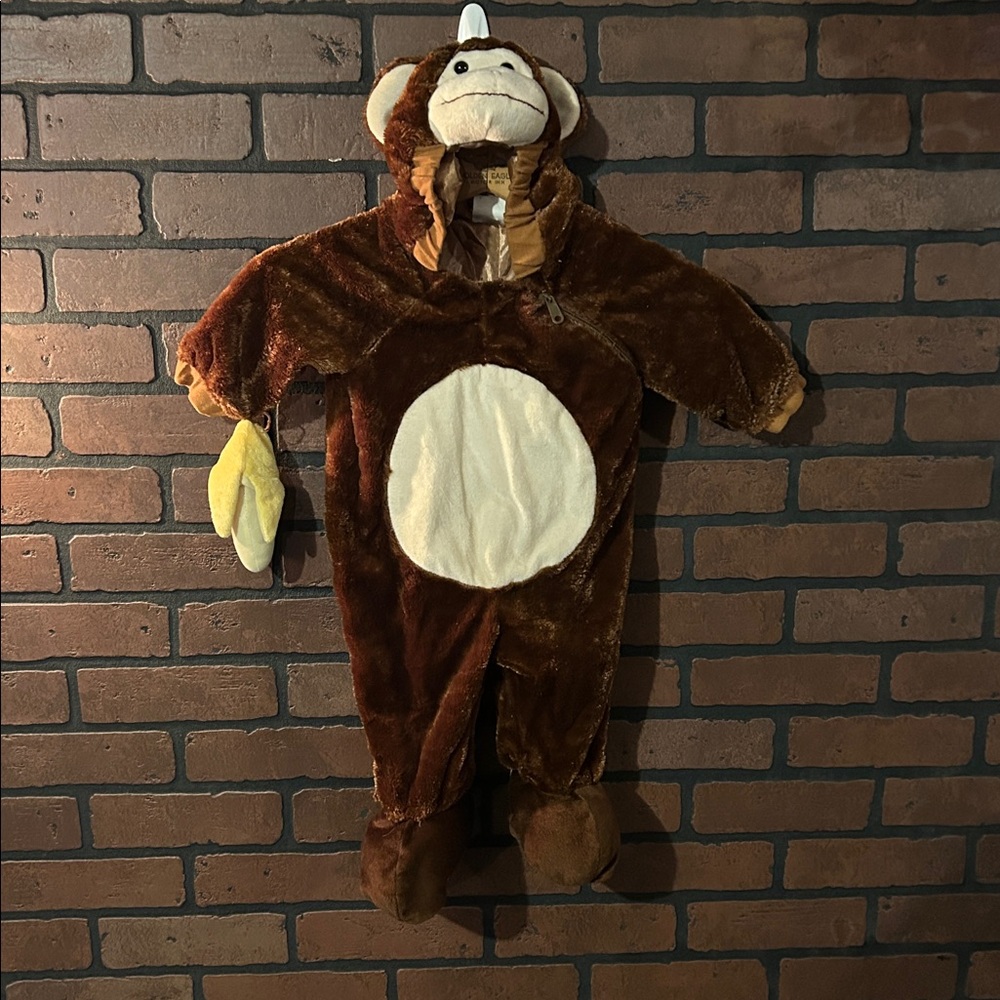 Brown Monkey Costume with Banana Accessory